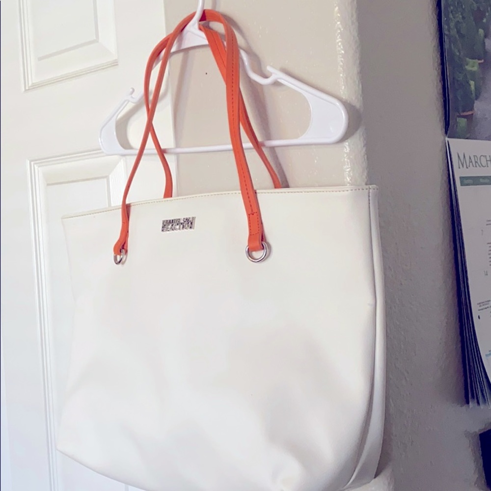 Kenneth Cole white/orange bag
